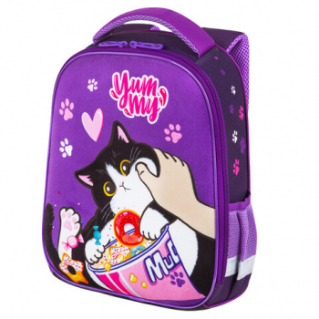 Ранец BRAUBERG KIDS START, 1 отделение, 2 кармана, "Sweet cheeks", велюровая панель, 35х26х13см, 272 Ранец BRAUBERG KIDS START, 1 отделение, 2 кармана, "Sweet cheeks", велюровая панель, 35х26х13см, 272