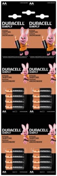 кв_Батарейка DURACELL SIMPLY оригинал LR6/АА BL4 (4х4=16) мульти-карта 16шт. (4/16/208) цена за 4шт кв_Батарейка DURACELL SIMPLY оригинал LR6/АА BL4 (4х4=16) мульти-карта 16шт. (4/16/208) цена за 4шт