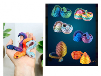 Фигурка 3Д арт. 82111-209/A014 Змея подвижная в яйце• Фигурка 3Д арт. 82111-209/A014 Змея подвижная в яйце•