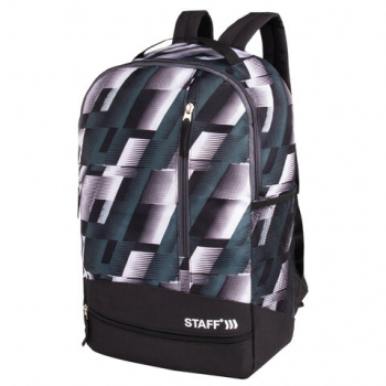 Рюкзак STAFF STRIKE универсальный, 3 кармана, черно-серый, 45х27х12 см, 270784 (в упаковке 1 шт.)