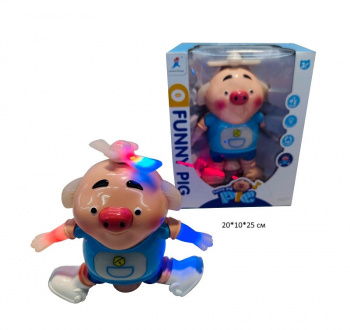 Поросенок арт. 99444-8 На батар. свет, звук в кор.• Поросенок арт. 99444-8 На батар. свет, звук в кор.•