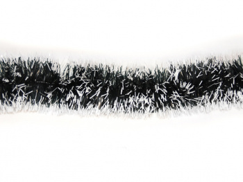 Мишура арт. 88#007 d 10 см Темно-зеленая с белыми кончиками Мишура арт. 88#007 d 10 см Темно-зеленая с белыми кончиками