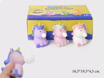 Антистресс арт. 3513/519-5 Единорог цвета микс в пак. (12 шт.) шоубокс_•/24 шт./