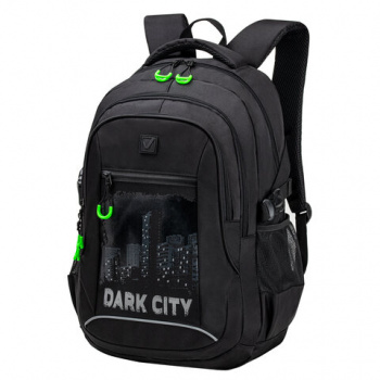 Рюкзак BRAUBERG CONTENT универсальный, 2 отделения, светоотражающий принт, "Dark city", 47х33х18 см, Рюкзак BRAUBERG CONTENT универсальный, 2 отделения, светоотражающий принт, "Dark city", 47х33х18 см,