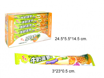 Конфета арт. 002220/098056-6 "Ананас и молоко" жевательная 16 г 30 шт. упаковка'*,