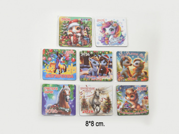 Магнит арт. 401555 Квадратный Лошадь 1 шт. ассорти (60 шт.)  Магнит арт. 401555 Квадратный Лошадь 1 шт. ассорти (60 шт.)