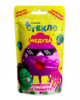 Слайм Стекло "Медуза", фиолетовый неон 150 гр