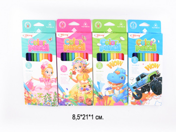 кц_Карандаши цветные арт. YL211003-12 Набор 12 цветов в кор. кц_Карандаши цветные арт. YL211003-12 Набор 12 цветов в кор.