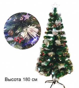 вн Елка 180 см арт. C2717-180 Светодиодная с шишками, ягодами, звездами вн Елка 180 см арт. C2717-180 Светодиодная с шишками, ягодами, звездами