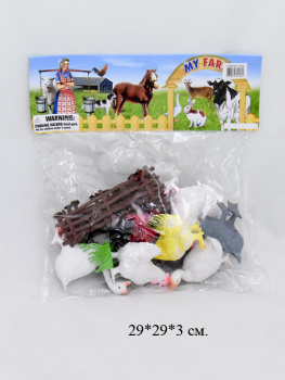 Набор животных арт. Q83 Домашняя птица в пак._