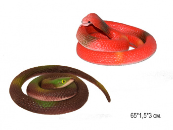Игр. резин. арт. 8292/8256 Змея цвета микс белое брюшко 65 см_°•